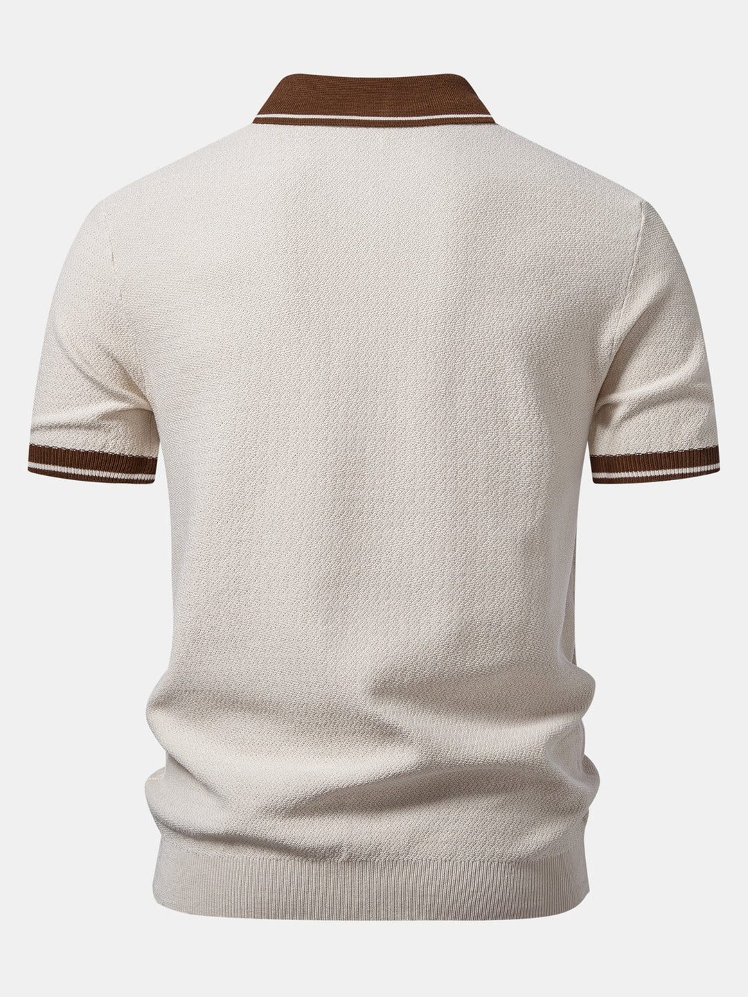 Contrast Zipper Knit Polo