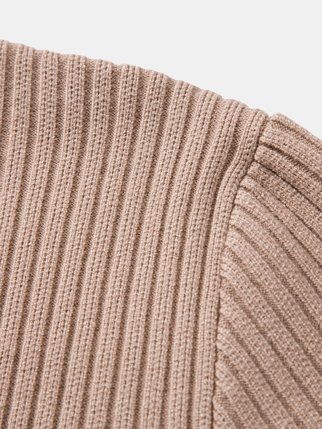 Geribbelde Henley Hals Trui