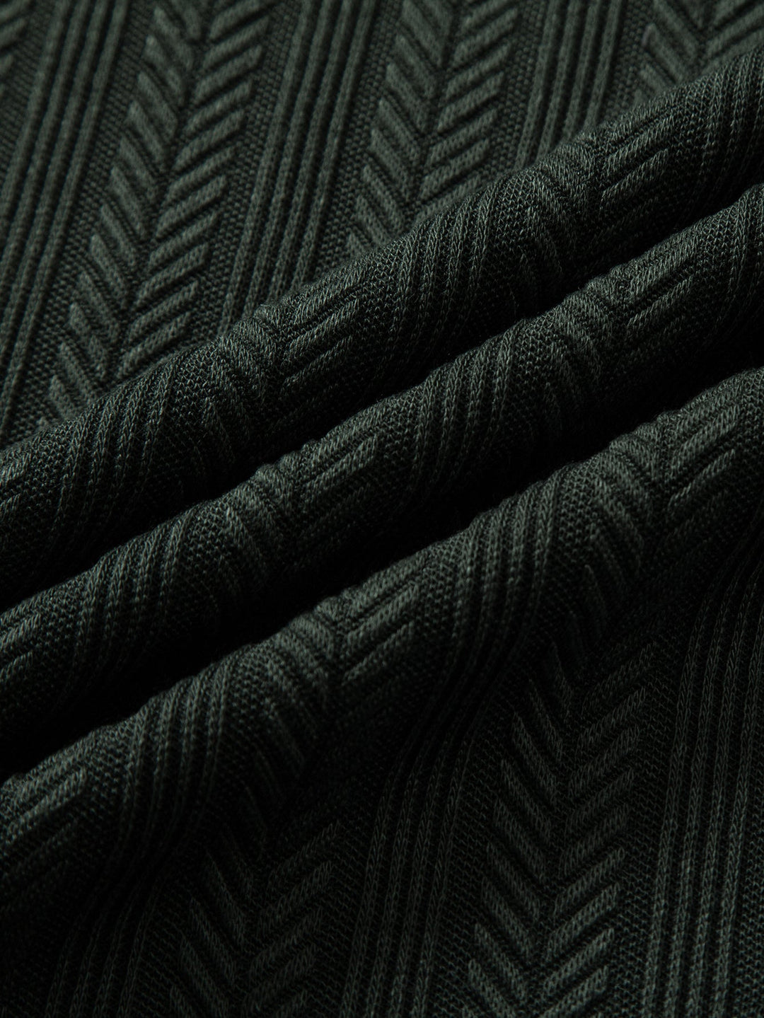Textured Zipper Polo