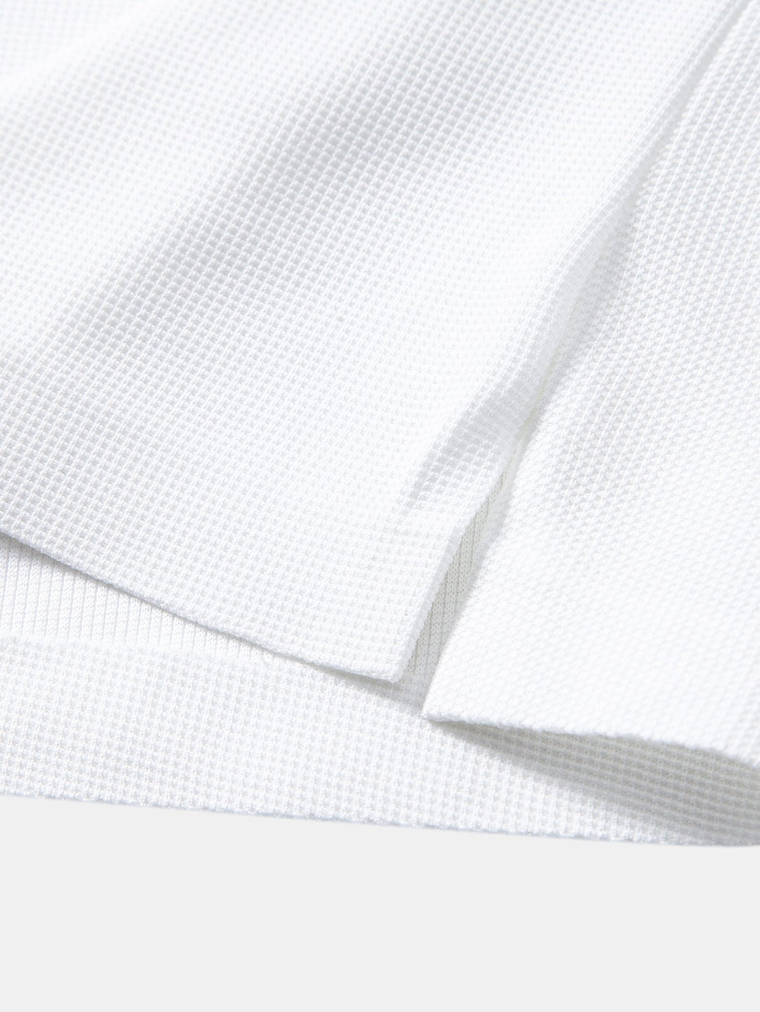 Contrast Trim Waffle Johnny Collar Polo