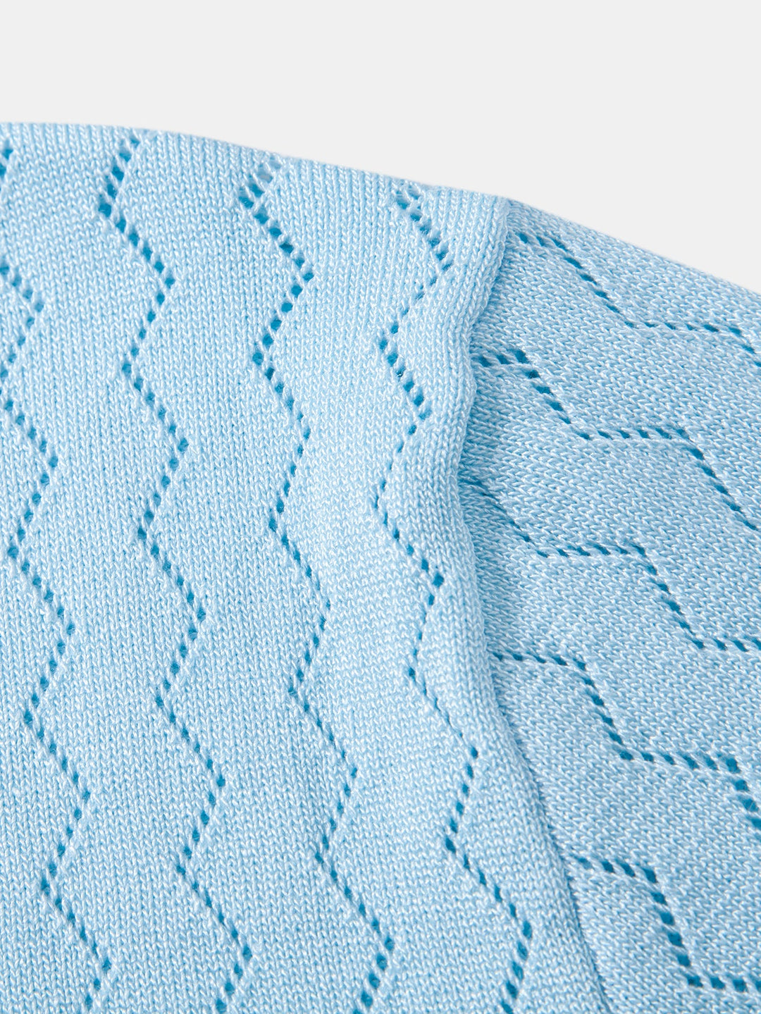 Zig Zag Open Knit  Polo