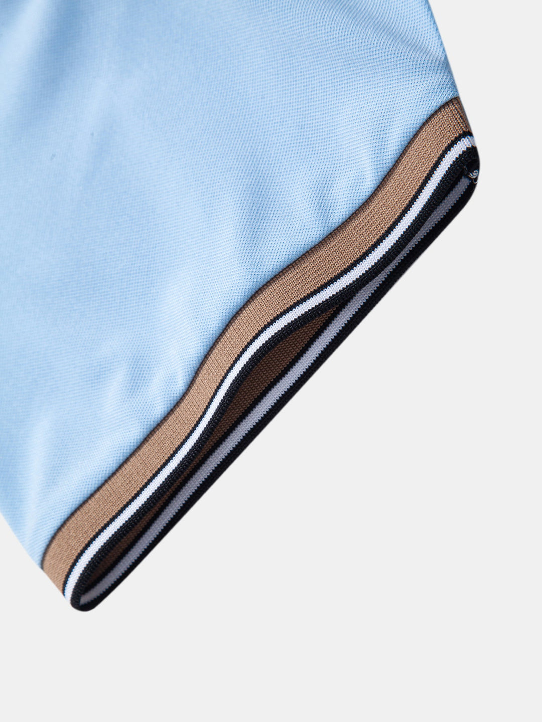 Contrast Striped Collar Polo