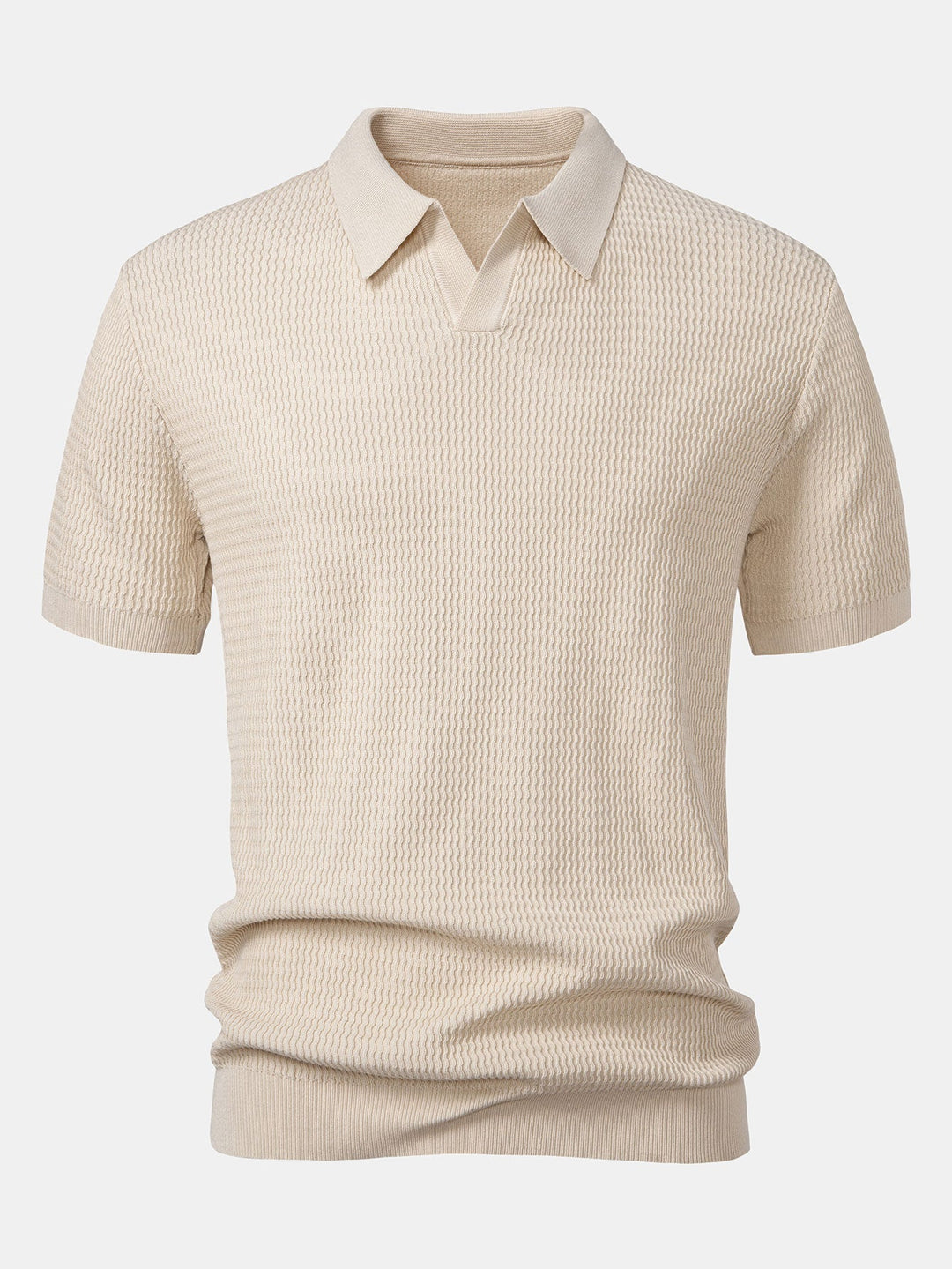 Golf Jacquard Gebreide V-hals Polo Shirt & Slim Fit Toegelopte Broek