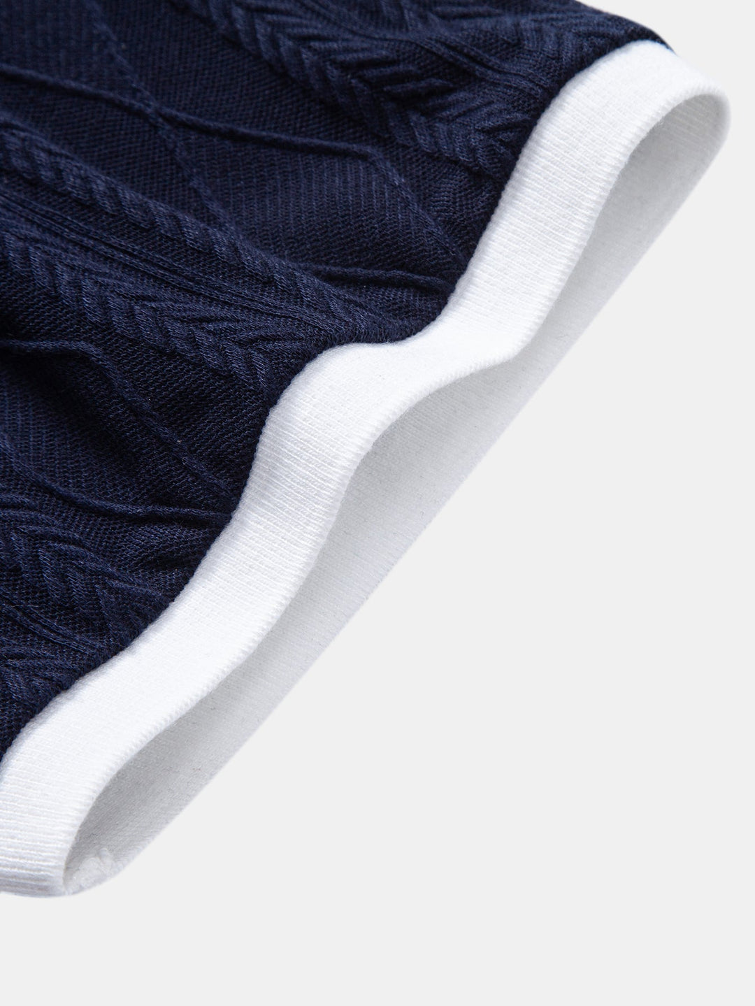 Contrast Geometry Jacquard Knit Polo & Slim Fit Tapered Trousers