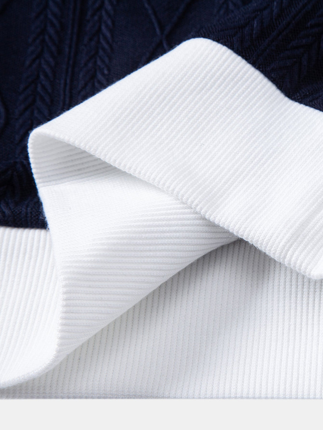 Contrast Geometry Jacquard Knit Polo