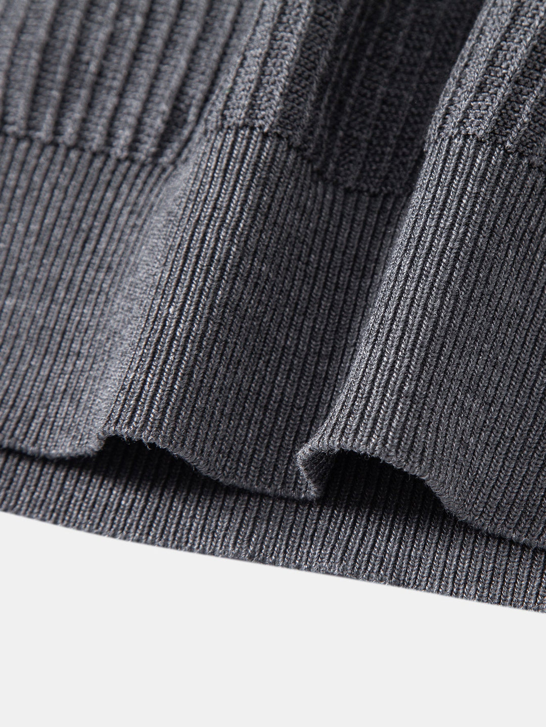 Contrast Trim Waffle Johnny Collar Knit Polo