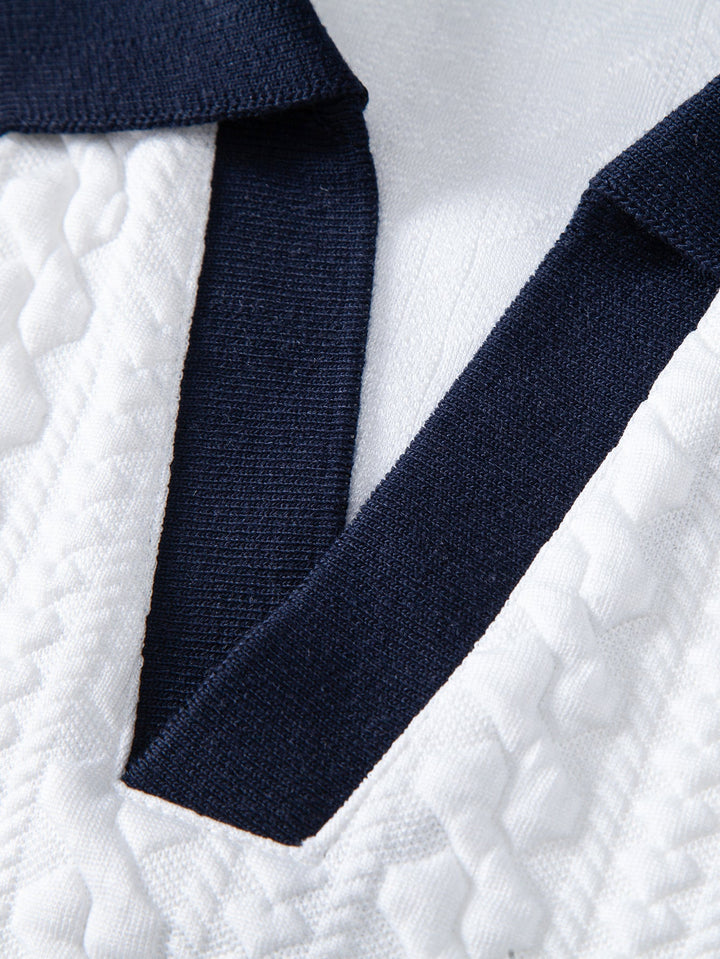 Contrast Jacquard Polo