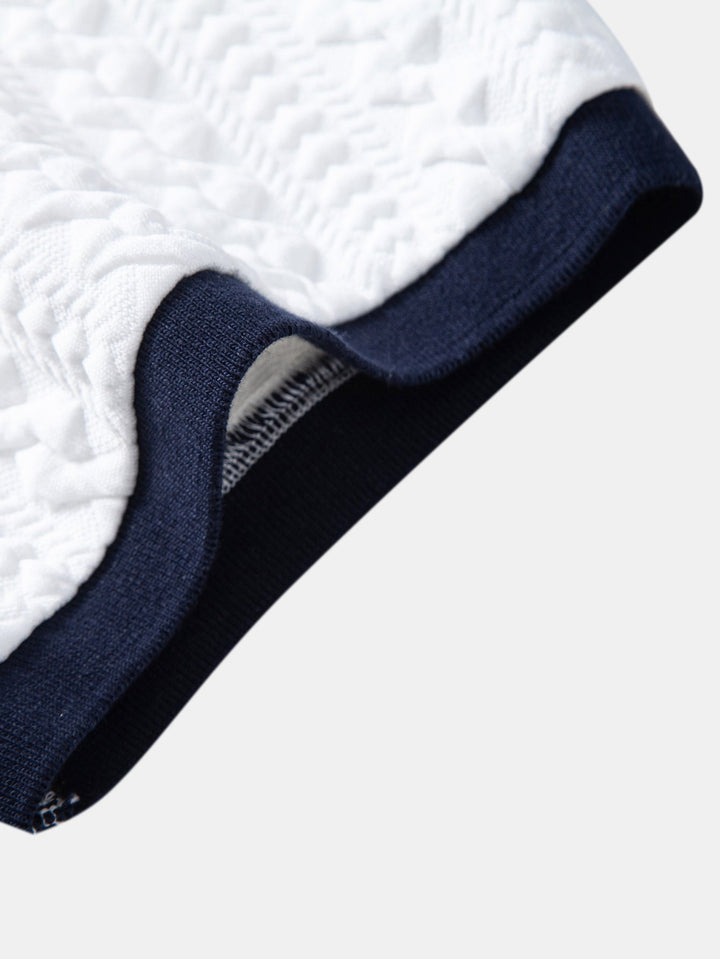 Contrast Jacquard Polo