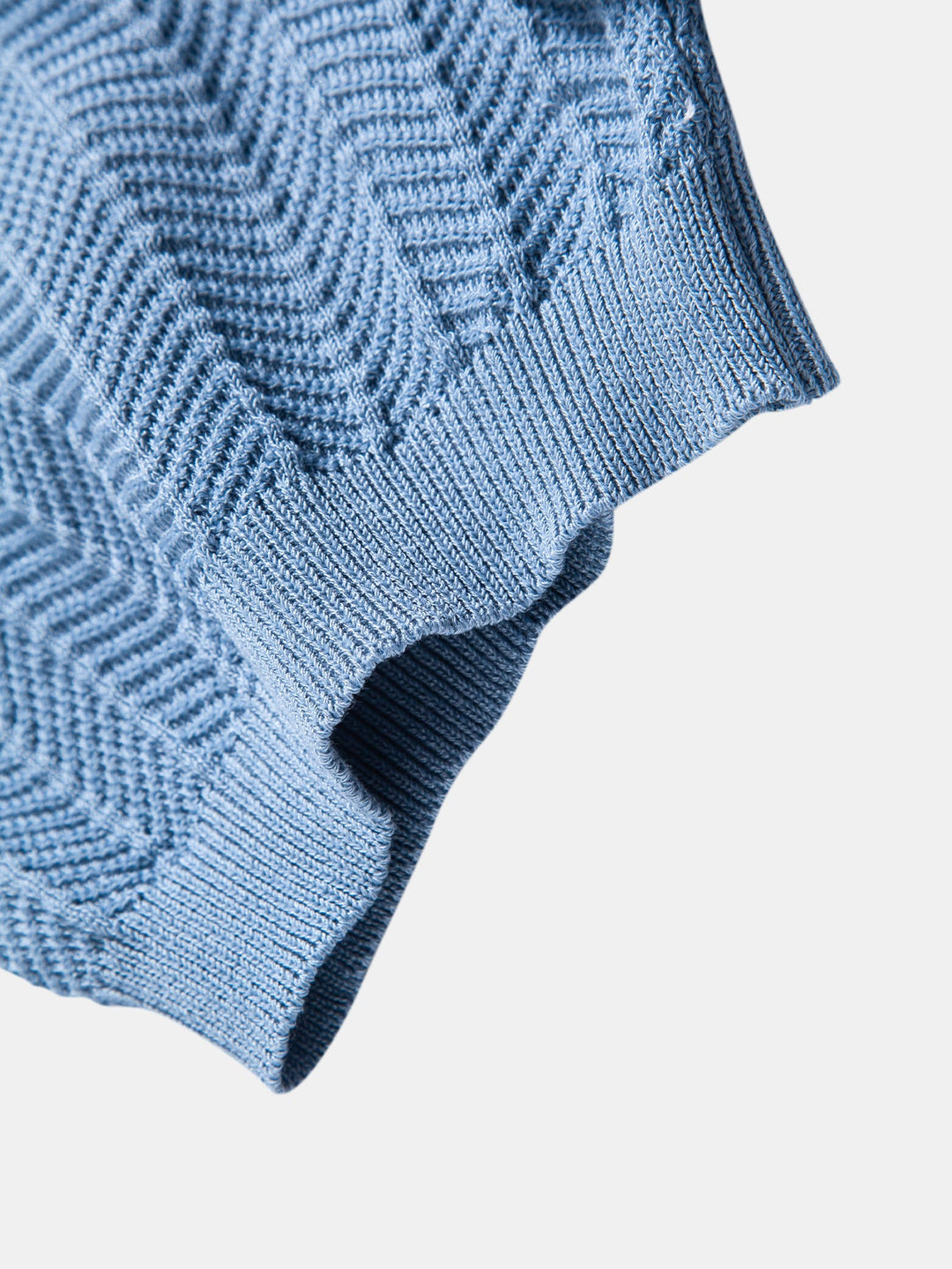 Contrast Textured Knit Polo
