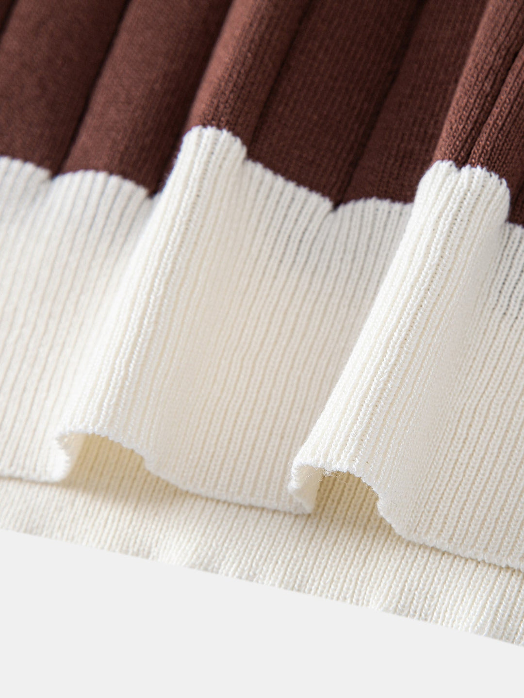 Contrast Trim Stripe Johnny Collar Polo