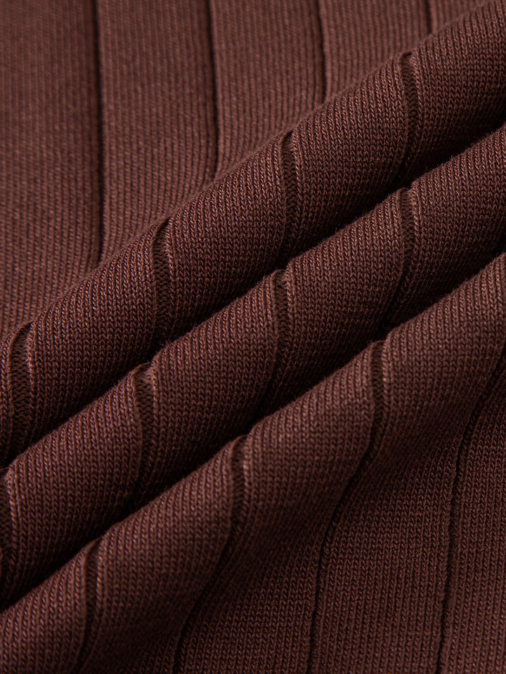 Contrast Trim Stripe Johnny Collar Polo