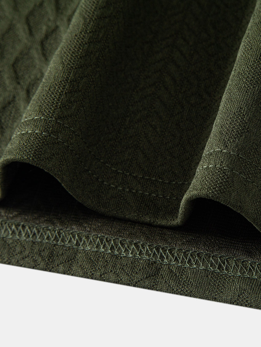 Geometric Jacquard Zipper Polo