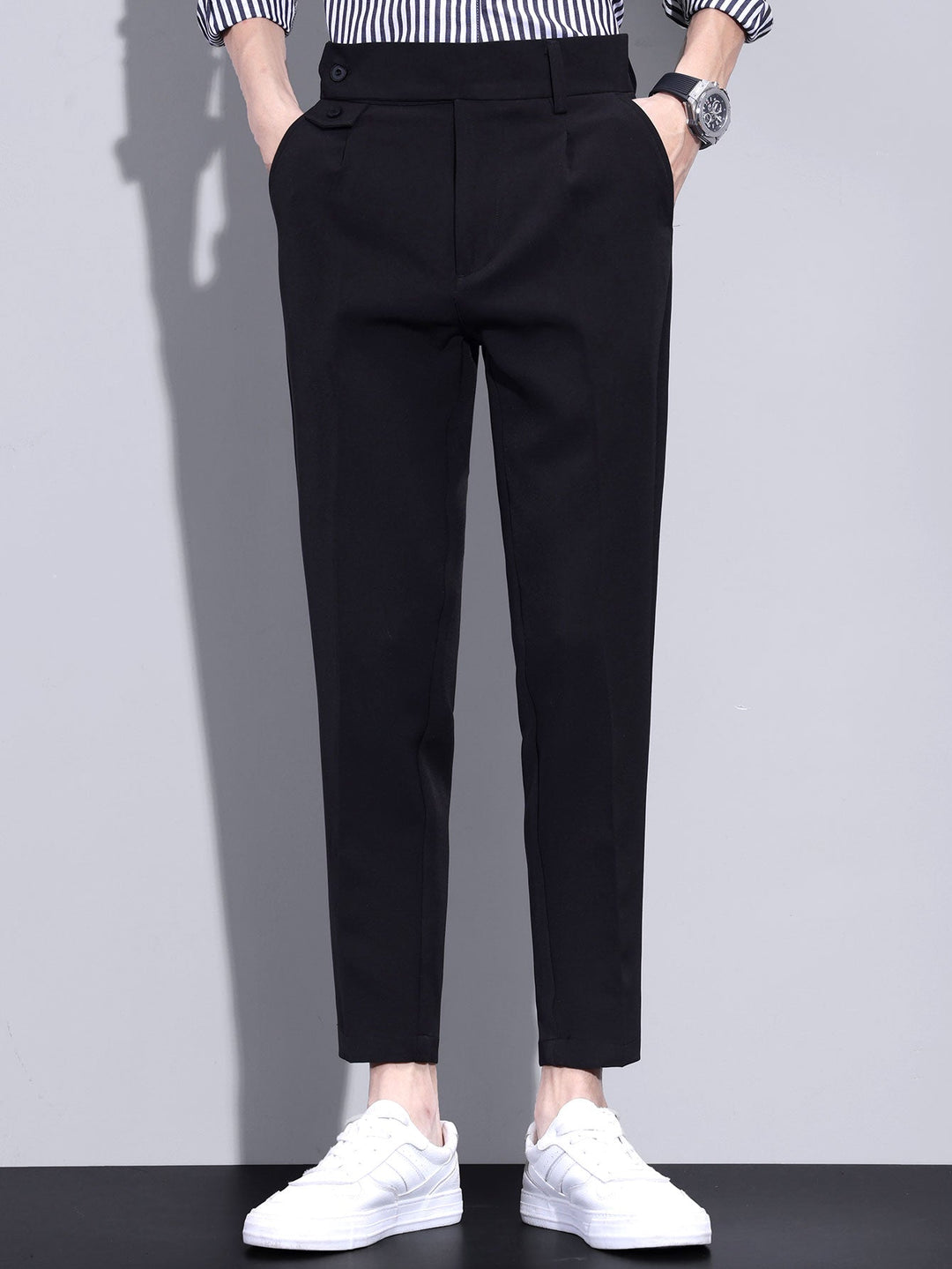 Slim Fit taps toelopende cropped broek