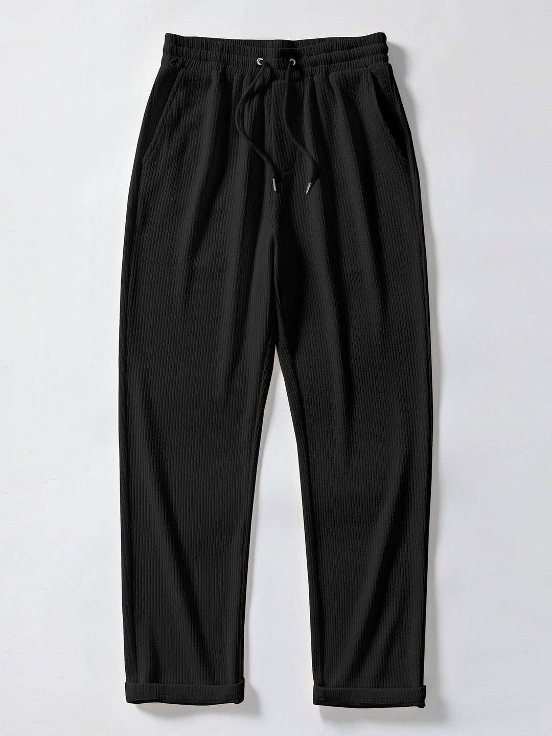 Korte Mouwen V-Hals Ribbel Polo & Rechte Ribbel Broek