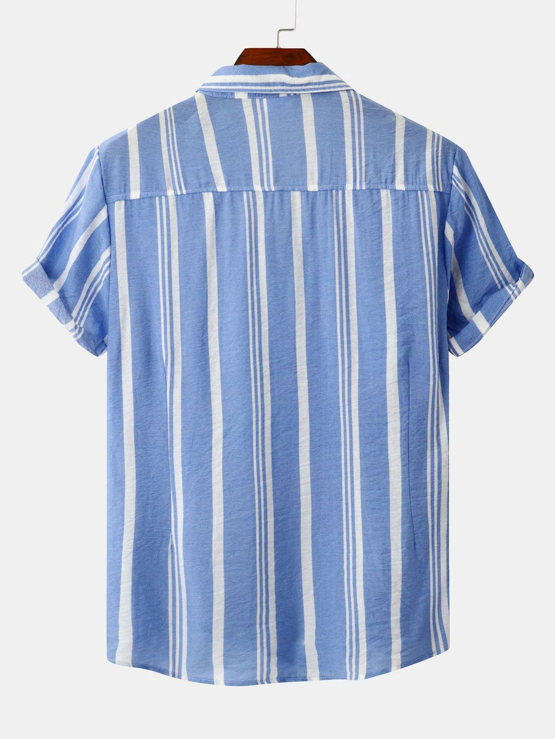 Gestreepte Print Knop-Up Shirt & Zwemshorts
