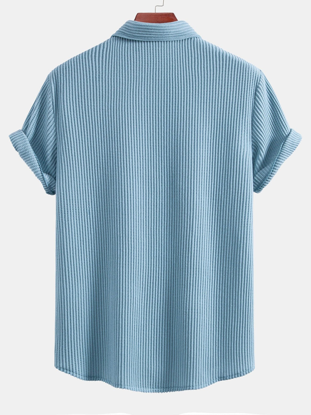 Wafel Knop-Up Shirt & Trekkoord Wafel Shorts