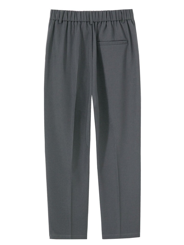 Relax Fit Elastische Taille Rechte Pijpen Broek